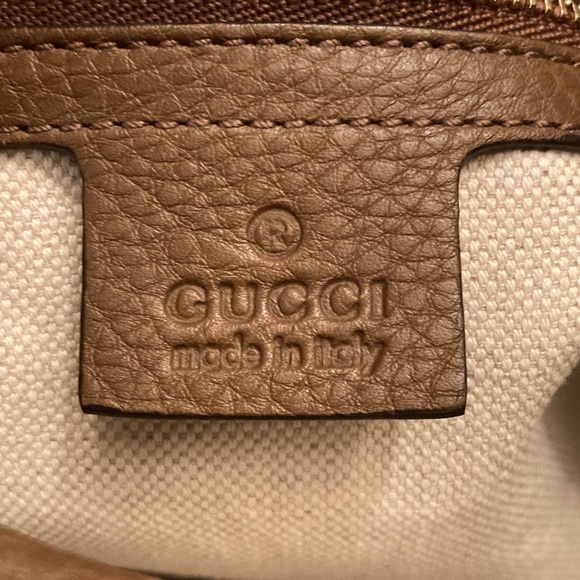 🎄Gucci “Jackie” 1961 Medium Canvas Bag with leather trim, NWT - Picture 3 of 15